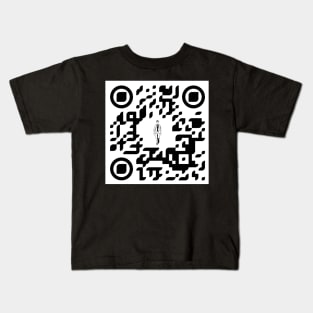 Never Gonna Give You Up - QR Code - Rick Roll Kids T-Shirt